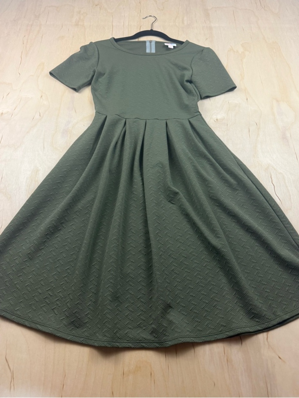 LuLaRoe Olive Green Midi Fit & Flare Dress